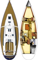 Poncin 38 plan and deck
