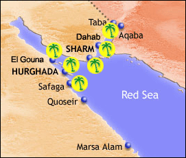 Отдых в Египте. Карта курортов Египта