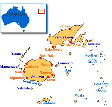 Карта Фиджи