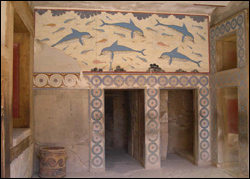Комната с дельфинами. Кносский дворец. Крит, Греция
