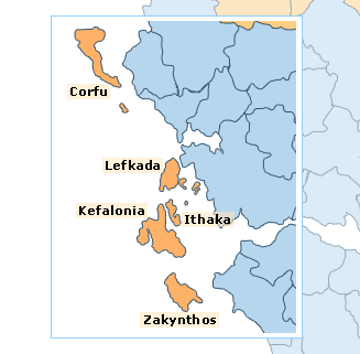 .   / Ionian Islands. Map of Greece