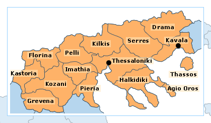 .   / Macedonia. Map of Greece
