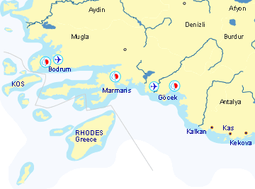 Места яхтинга в Турции